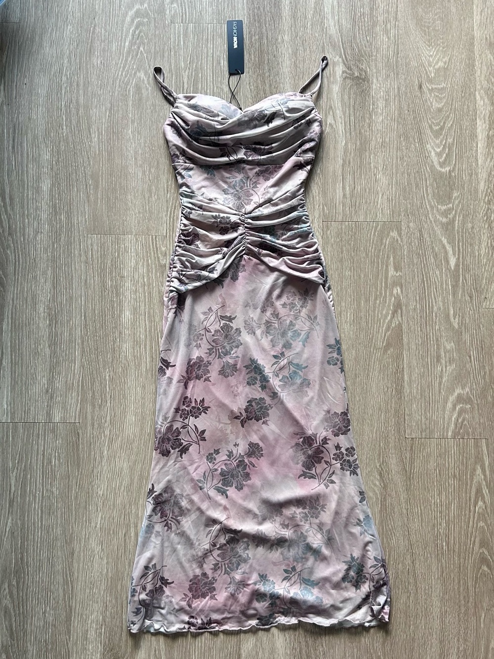 Fashion Nova Evening Of Romance Mesh Midi Dress - Small - NWT